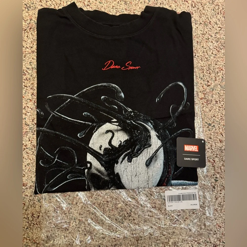 Darc Sport SYMBIOSIS "PREMIUM" OVERSIZED TEE IN BLACK XXLARGE Venom/Marvel - Picture 3 of 4